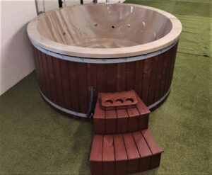 Plener SPA balia ogrodowa okragla akrylowa 200 brazowa 1