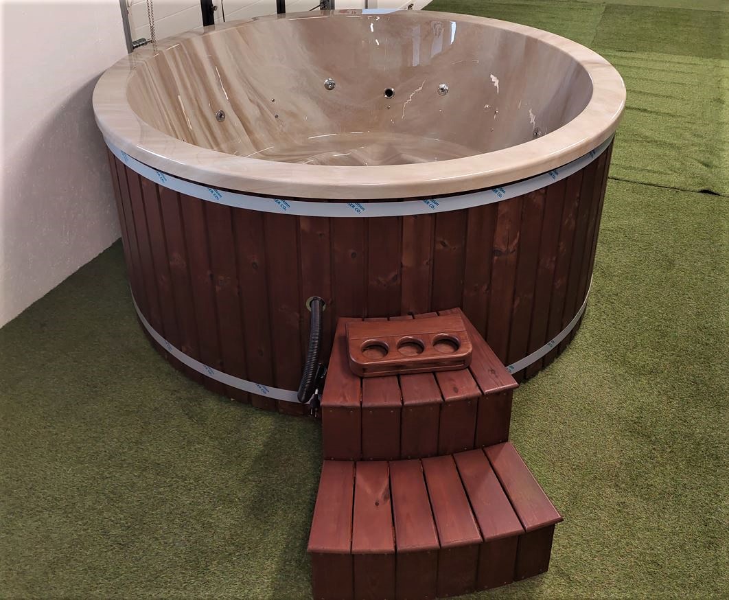 Plener SPA balia ogrodowa okragla akrylowa 200 brazowa 1